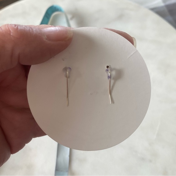 B.B. Lila Coin & Crystal Drop Earrings NEW - Picture 5 of 6